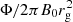 $ \Phi / 2 \pi B_0 r_{\rm g}^2 $