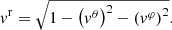 $$ \begin{aligned}&{ v}^\mathrm{r} = \sqrt{1 - \left( { v}^\theta \right)^2 - \left( { v}^\varphi \right)^2}. \end{aligned} $$