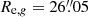 $ R_\mathrm{e,\mathit{g}} = 26{{\overset{\prime\prime}{.}}}05 $