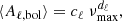 $$ \begin{aligned} \langle A_{\ell , \mathrm{bol} }\rangle = c_{\ell }\ \nu _{\mathrm{max} }^{d_{\ell }}, \end{aligned} $$