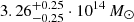 $ 3.26^{+0.25}_{-0.25} \cdot 10^{14}\,{M}_{\odot} $