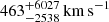 $ 463^{+6027}_{-2538}\,\mathrm{km\,s}^{-1} $