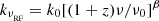 $ k_{\nu_{\textsc{rf}}}=k_{0}[(1+z)\nu/\nu_{0}]^{\beta} $