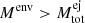 $ M^{\mathrm{env}} > M^{\mathrm{ej}}_{\mathrm{tot}} $