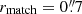$ r_{\mathrm{match}} =0{{\overset{\prime\prime}{.}}}7 $