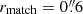 $ r_{\mathrm{match}} =0{{\overset{\prime\prime}{.}}}6 $