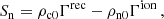 $$ \begin{aligned} S_{\rm n} = \rho _{\rm c0} \Gamma ^\mathrm{rec} - \rho _{\rm n0} \Gamma ^\mathrm{ion}\,, \end{aligned} $$