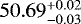 $50.69^{&#x002B;0.02}_{-0.03}$