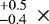 $\stackrel{&#x002B;0.5}{_{-0.4}}\,{\times}\,$