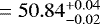 $=50.84^{&#x002B;0.04}_{-0.02}$