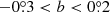 $ -0{{\overset{\circ}{.}}}3 < b < 0{{\overset{\circ}{.}}}2 $
