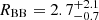 $ R_{\mathrm{BB}}=2.7_{-0.7}^{+2.1} $