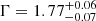 $ \Gamma=1.77^{+0.06}_{-0.07} $
