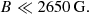 $$ \begin{aligned} B \ll 2650\,\mathrm{G}. \end{aligned} $$
