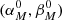 $ (\alpha_M^0,\beta_M^0) $