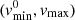 $ ({\it v}^0_{\min},{\it v}_{\max}) $