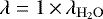 $\lambda=1\,{\times}\, \lambda_{\mathrm{H_2O}}$