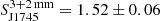 $ S_{\mathrm{J1745}}^{3+2\,\mathrm{mm}}=1.52\pm0.06\, $