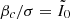 $ \beta_c/\sigma=\tilde I_0 $