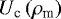 ${U_{\textrm{c}}}\left({{\rho _{\textrm{m}}}} \right)$