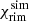 $ \chi_{\mathrm{rim}}^{\mathrm{sim}} $