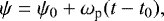 \begin{equation*}\psi=\psi_0 &#x002B; \omega_{\textrm{p}}(t - t_0),\end{equation*}