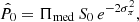$$ \begin{aligned} \hat{P_0}=\Pi _{\rm med}\,S_0\, e^{-2\sigma _{\pi }^2} ,\end{aligned} $$