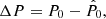 $$ \begin{aligned} \Delta P = P_0 - \hat{P}_0, \end{aligned} $$