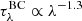 $ \tau^{\mathrm{BC}}_{\lambda}\propto\lambda^{-1.3} $