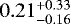 $0.21^{&#x002B; 0.33 }_{- 0.16 }$