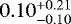 $0.10^{&#x002B; 0.21 }_{- 0.10 }$