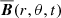 $ \overline{\boldsymbol{B}}(r,\theta,t) $