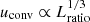 $ u_{\mathrm{conv}} \propto L_{\mathrm{ratio}}^{1/3} $