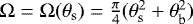 $\Omega=\Omega(\theta_{\textrm{s}})=\frac{\pi}{4}(\theta_{\textrm{s}}^2&#x002B;\theta_{\textrm{b}}^2)$