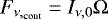 $F_{\nu,_{\textrm{cont}}}=I_{\nu,0}\Omega$