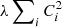 $ \lambda \sum\nolimits_i C_i^2 $