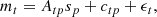 $$ \begin{aligned} {m}_{t} = {A}_{tp} {s}_{p}+ {c}_{tp}+ {\epsilon }_{t}, \end{aligned} $$