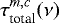 $\tau_{\textrm{total}}^{m,c}(\nu)$