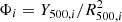 $ \Phi_i=Y_{{500},i}/R_{{500},i}^2 $