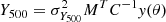 $ Y_{500}=\sigma^2_{Y_{500}} M^T C^{-1} {\it y}(\theta) $