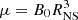 $ \mu=B_0R_{\rm NS}^3 $