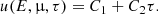 $$ \begin{aligned} u(E,\upmu ,\tau ) = C_1 + C_2 \tau . \end{aligned} $$