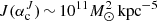 $ J(\alpha_\mathrm{c}^J)\,{\sim}\,10^{11} M_\odot^2\,\mathrm{kpc}^{-5} $
