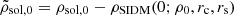 $ \tilde{\rho}_{\mathrm{sol},0} = \rho_{\mathrm{sol},0} - \rho_{\mathrm{SIDM}}(0; \rho_0, r_{\mathrm{c}}, r_{\mathrm{s}}) $