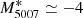 $ M_{5007}^*\simeq{-}4 $