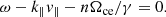 $$ \begin{aligned} \omega -k_\parallel v_\parallel - n \Omega _\mathrm{ce} /\gamma = 0. \end{aligned} $$