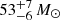 $ 53^{+7}_{-6}\,{{M_{\odot}}} $