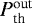 $P_{\textrm{th}}^{\textrm{out}}$