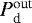 $P_{\textrm{d}}^{\textrm{out}}$