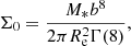 $$ \begin{aligned} \Sigma _0 = \dfrac{M_* b^{8}}{2\pi R_{\mathrm{e}}^2\Gamma (8)}, \end{aligned} $$